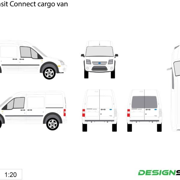 ford transit van 250 template