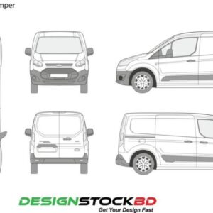 Ford Transit Connect - Plastic Bumper | Vehicle Blueprint/Outline ...