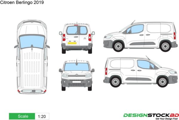 Citroen Berlingo (2019) | Template/Blueprint/ Outline Download ...