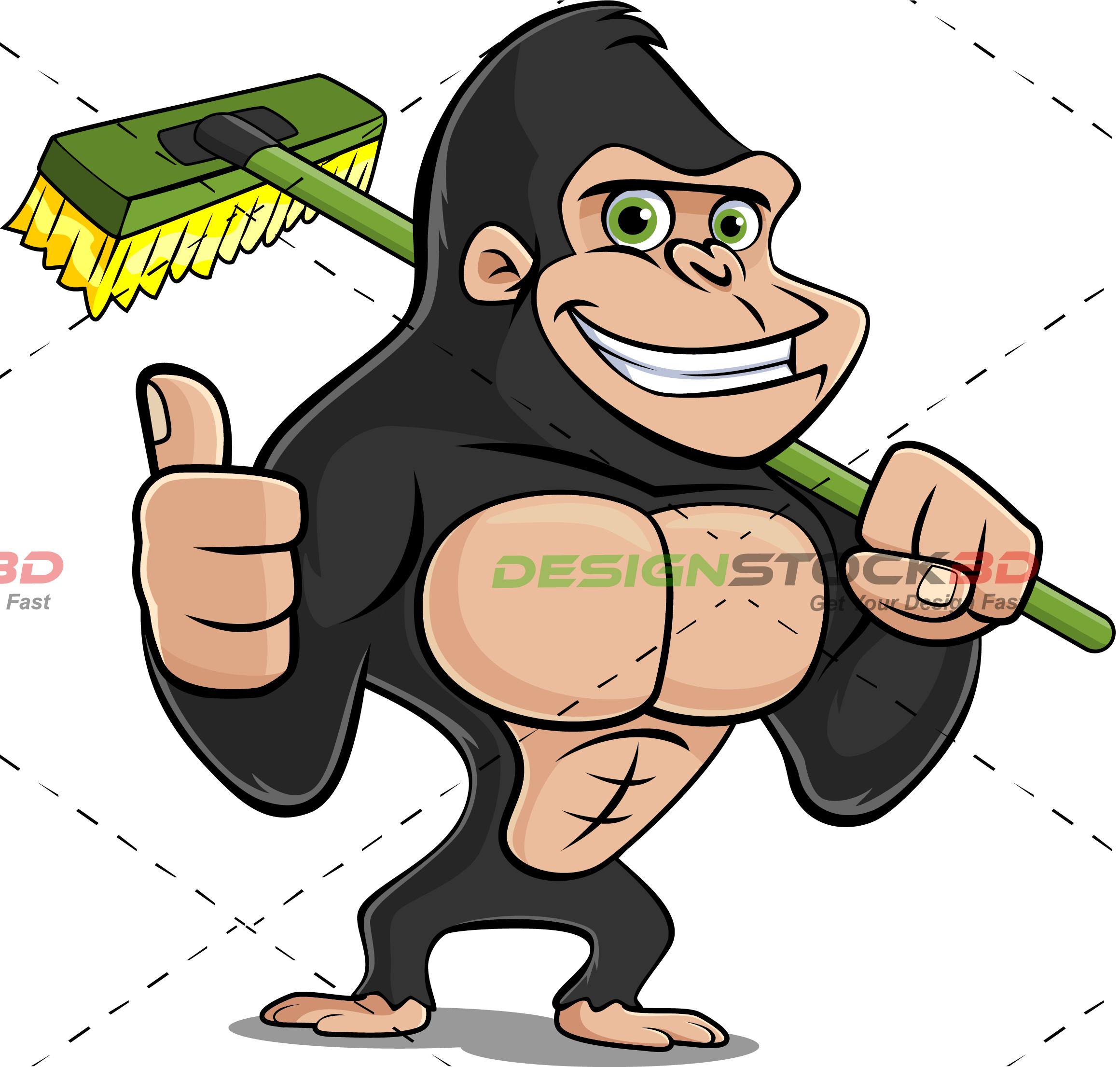 Mascot Gorilla vector download and illustration – DesignStockBD.Com