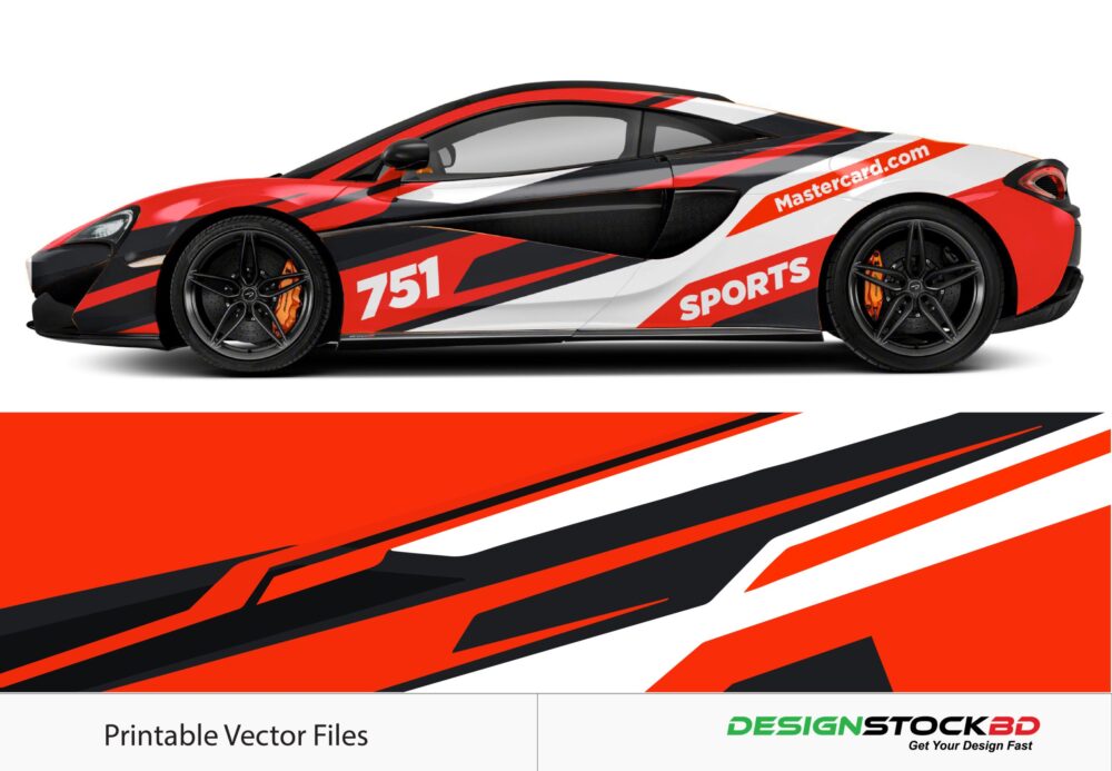 Onwijs Racing car wrap design | Sports car wrap design | vehicle wrap QD-67
