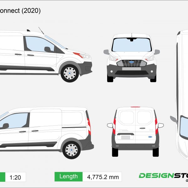 Ford Transit Connect 2022 Van Vehicle PSD Template DesignStockBD Com