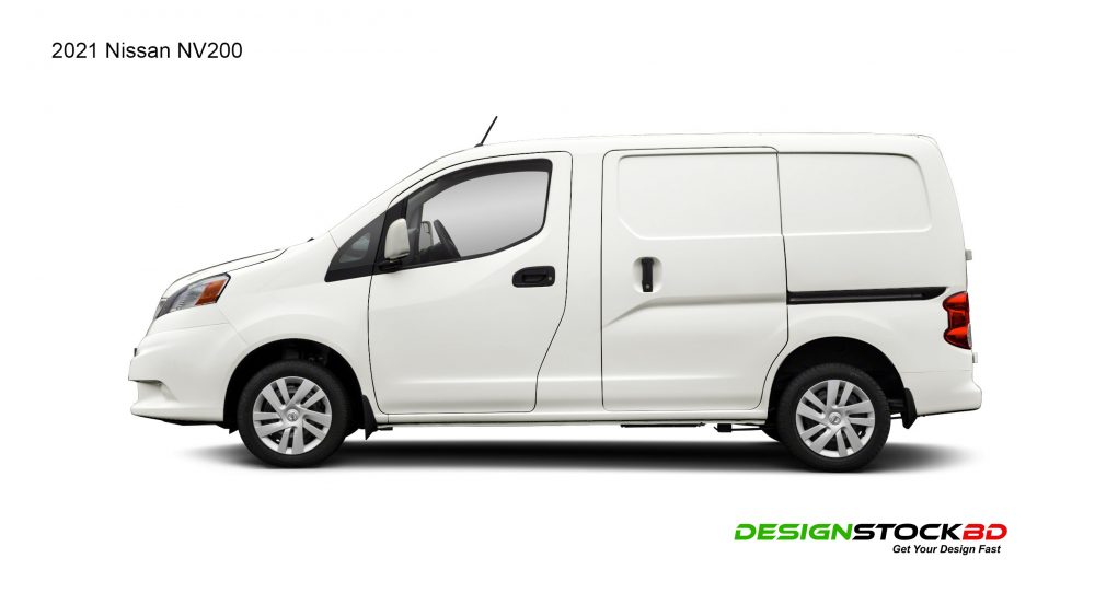 2021 Nissan NV200 Van Template Vehicle Wrap Design Template
