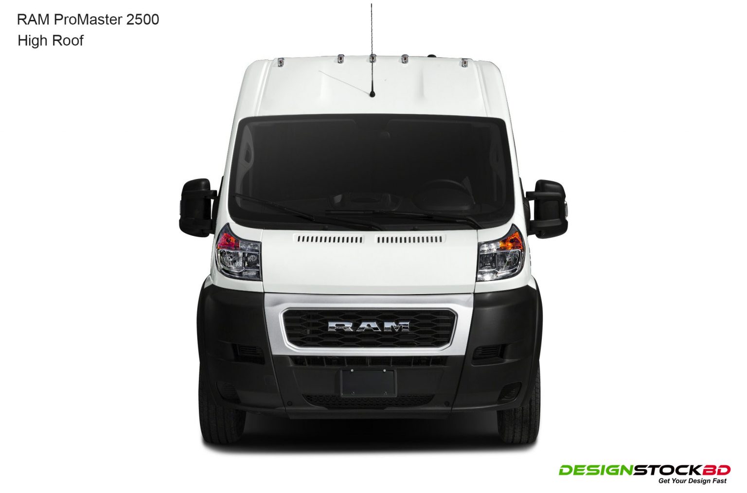 Dodge RAM ProMaster 2500 High Roof Cargo Van Template Vehicle PSD