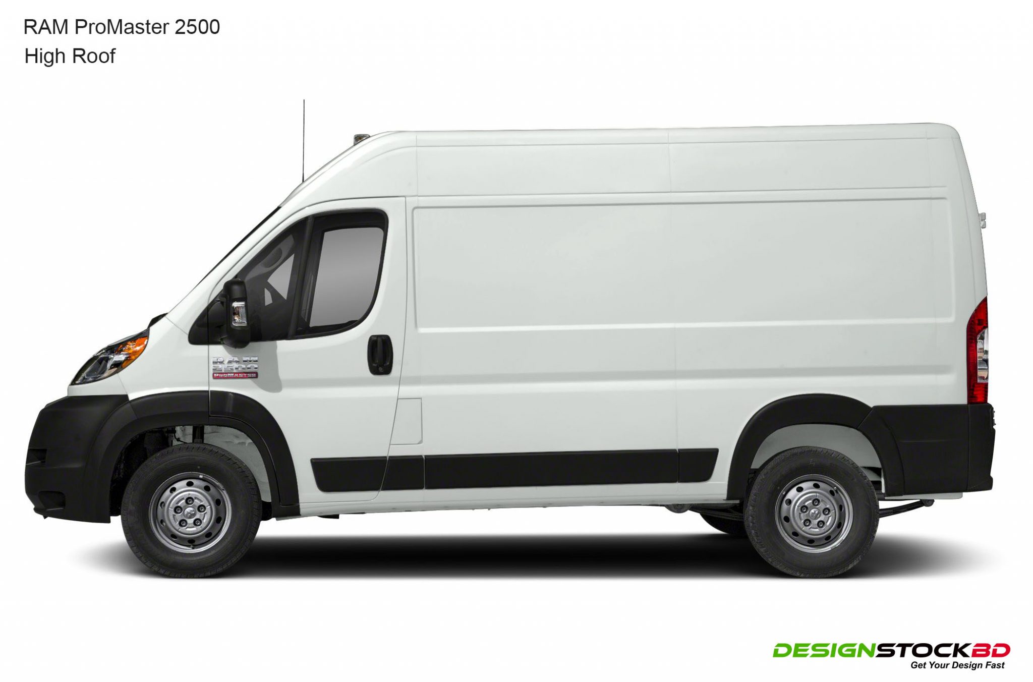 Dodge RAM ProMaster 2500 - High Roof - Cargo Van Template | Vehicle PSD ...