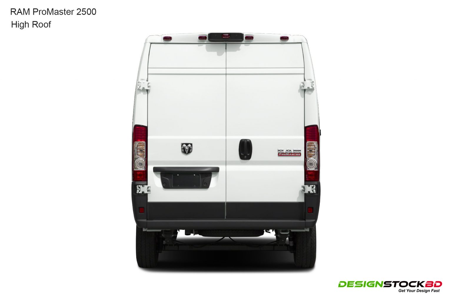 Dodge RAM ProMaster 2500 - High Roof - Cargo Van Template | Vehicle PSD ...