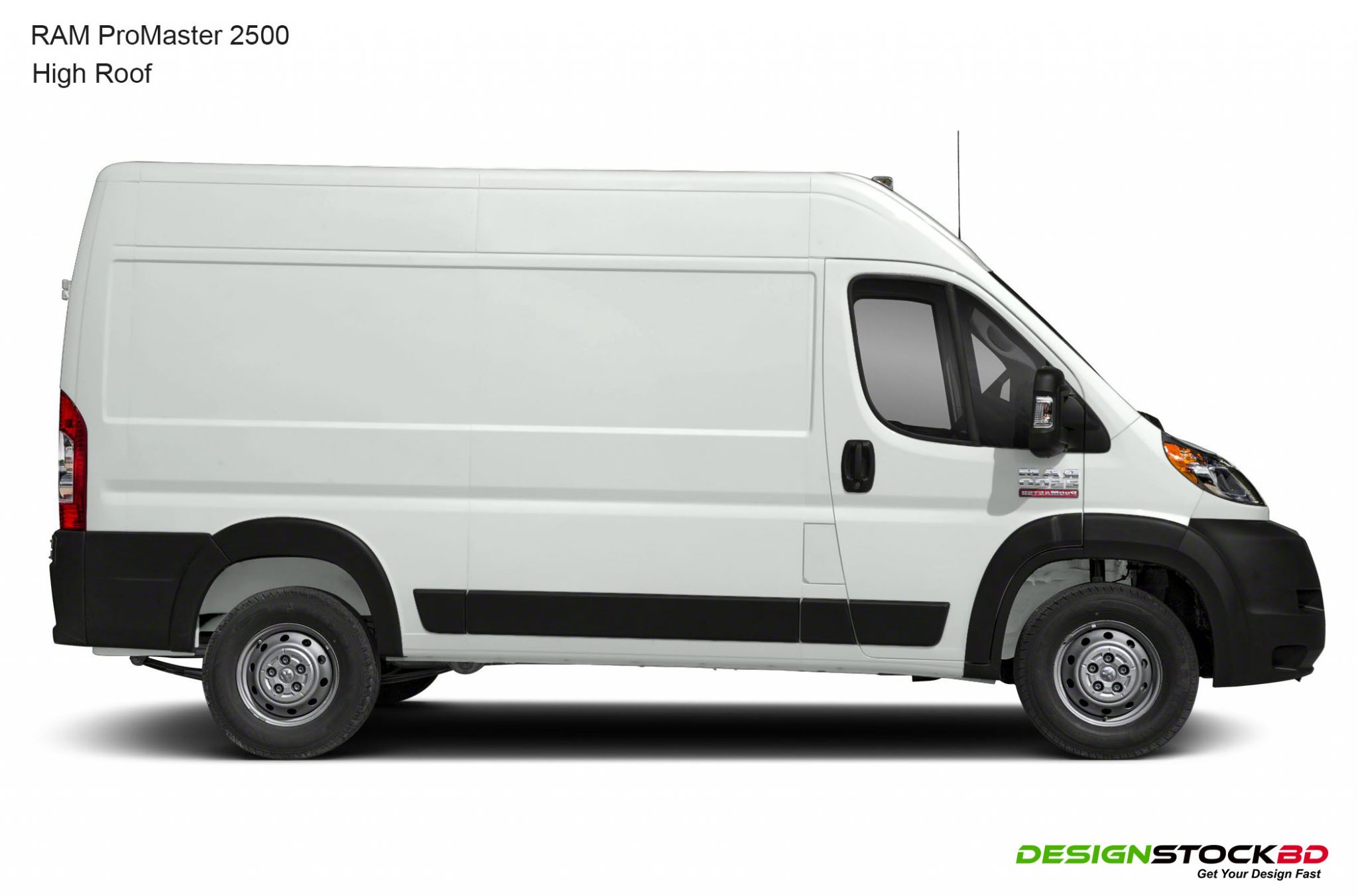 Dodge RAM ProMaster 2500 - High Roof - Cargo Van Template | Vehicle PSD ...