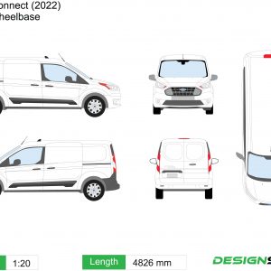 Ford Transit Connect (2020)- Cargo Long Wheelbase | Van Template ...