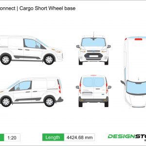 Ford Transit -150 (2019) | Van Template | Blueprint/Outline ...